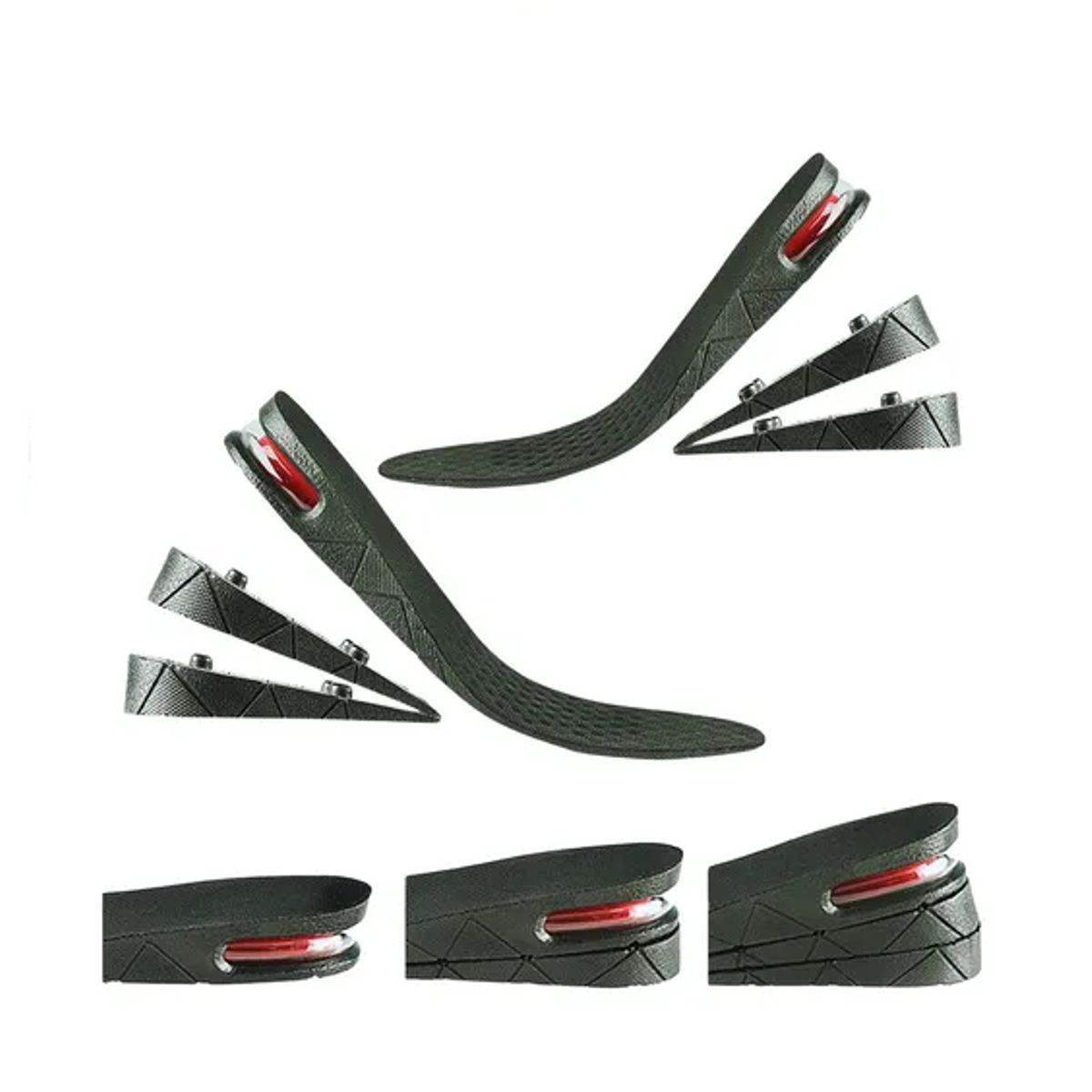 GENERICO - 2 plantilla de altura taloneras gel aumenta estatura 3-6cm