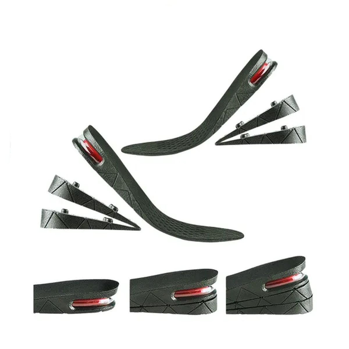 GENERICO - 2 plantilla de altura taloneras gel aumenta estatura 3-6cm