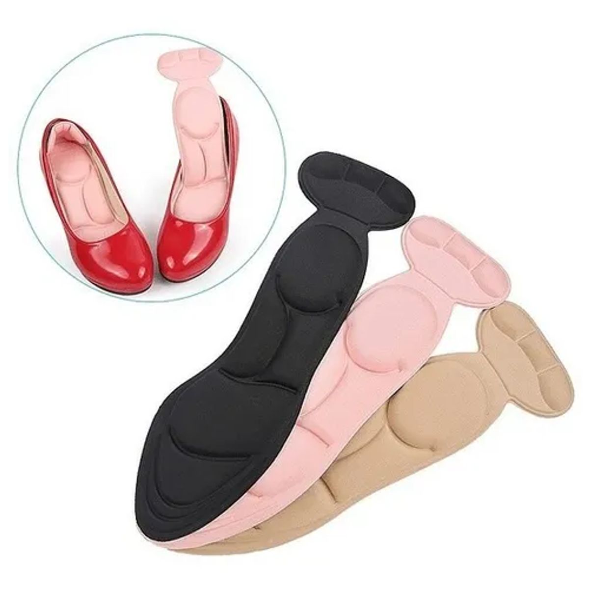 GENERICO - Pack 3 pares plantilla con memoria y almohadilla para el tal