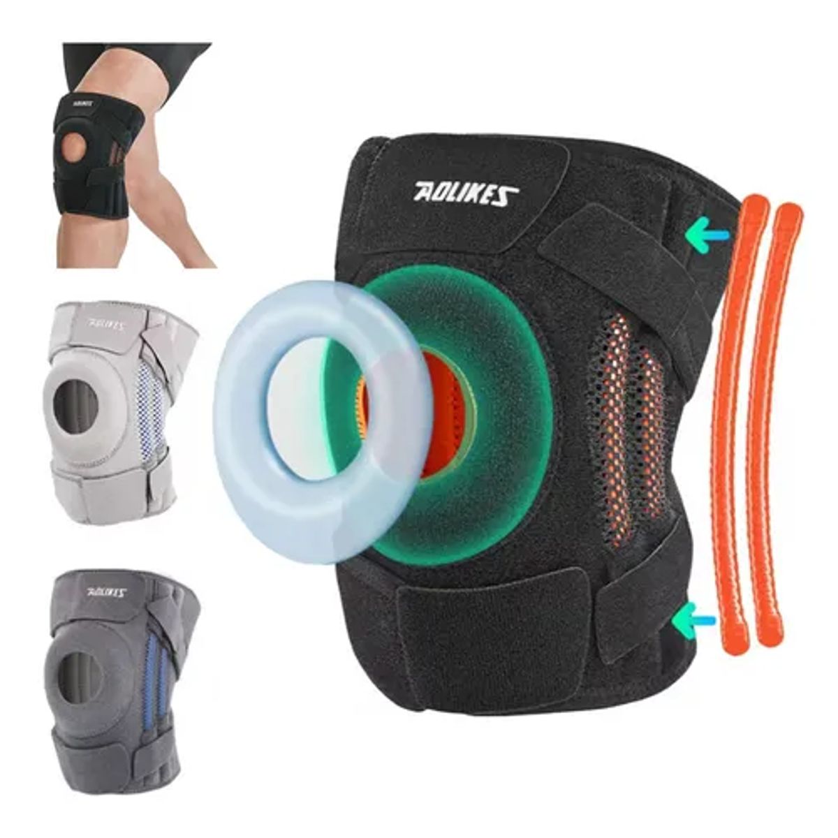 GENERICO - Rodillera ortopédica deportiva soporte de menisco rotuliano