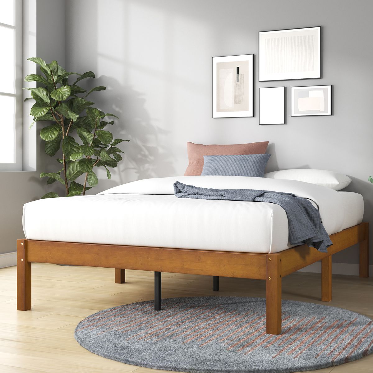 ZINUS - Base de Cama  Zinus  2 Plazas  150x190x30cm Ellie