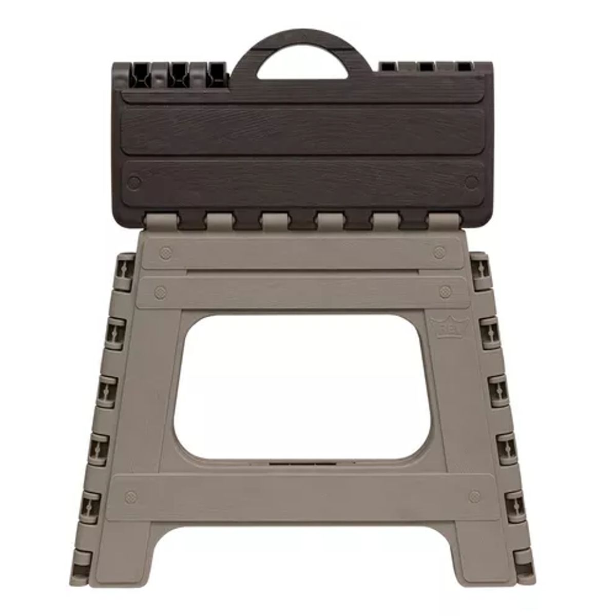 GENERICO - Piso plegable roble banco taburete mediano 28x28 marrón