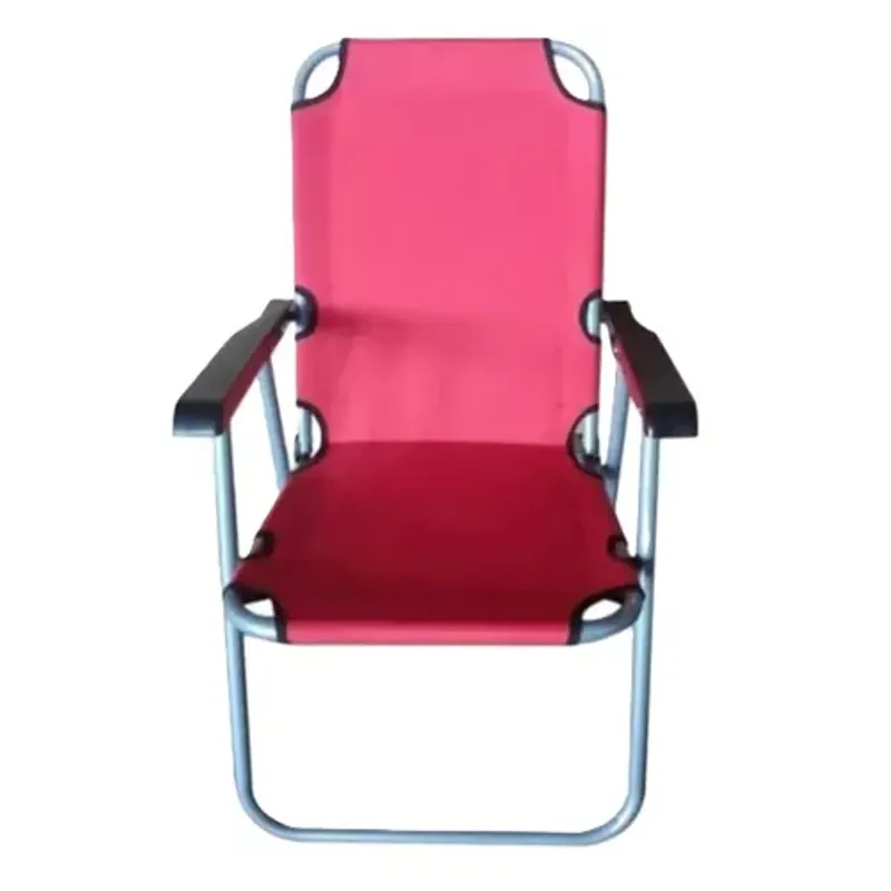 GENERICO - Sillas plegables portátiles para camping y playa rojas