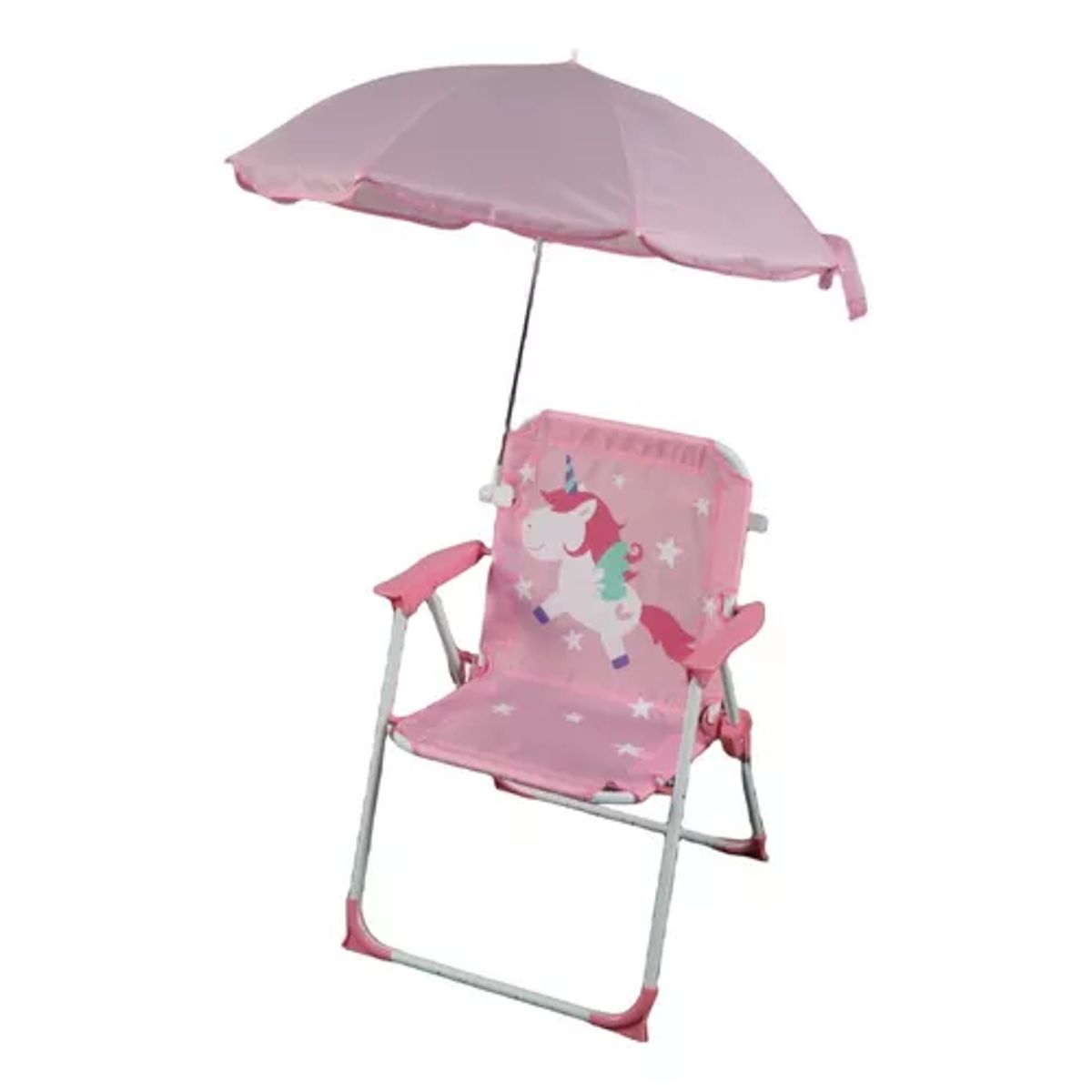 GENERICO - Silla plegable camping animales niños csombrilla rosada