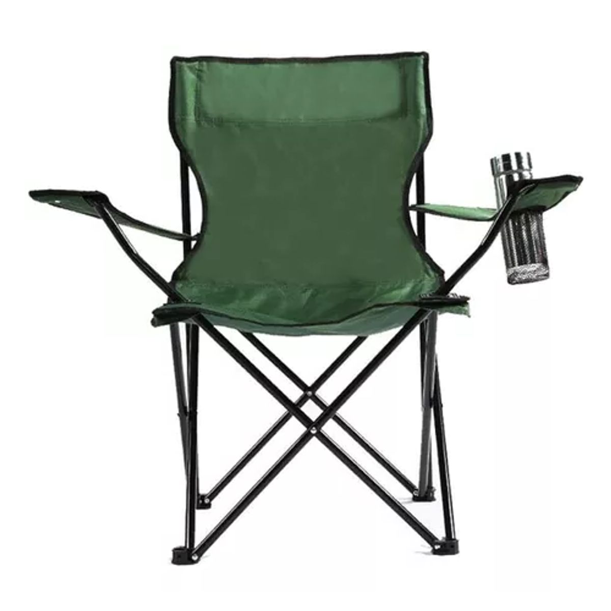 GENERICO - Silla resistente e impermeable plegable cportavasos verdes