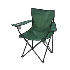 GENERICO - Silla plegable de playa camping con bolso de porta vasos verde