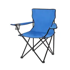 GENERICO - Silla plegable con porta vaso color celeste