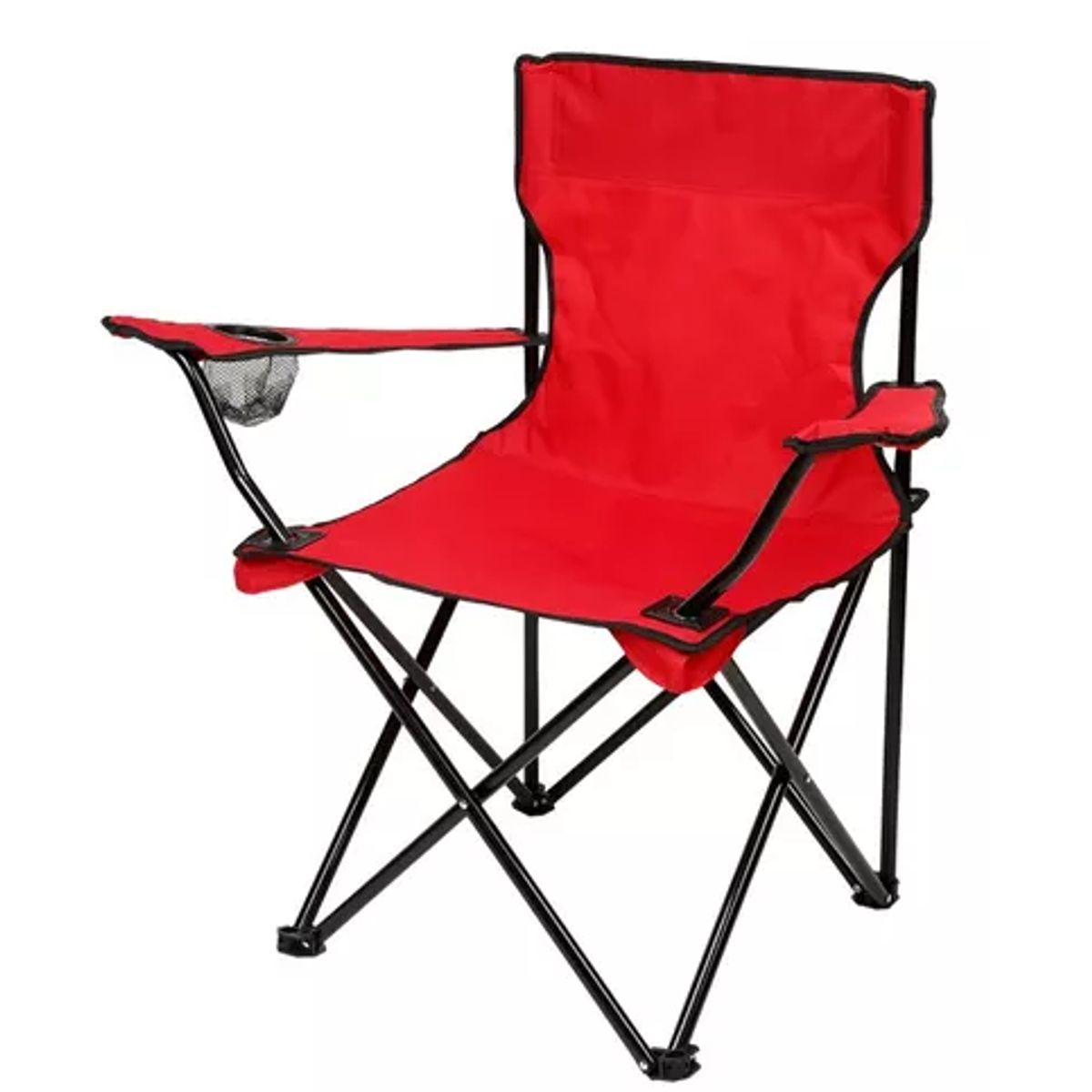GENERICO - Silla plegable playa exterior campo camping portátil roja