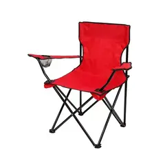 GENERICO - Silla plegable playa exterior campo camping portátil roja