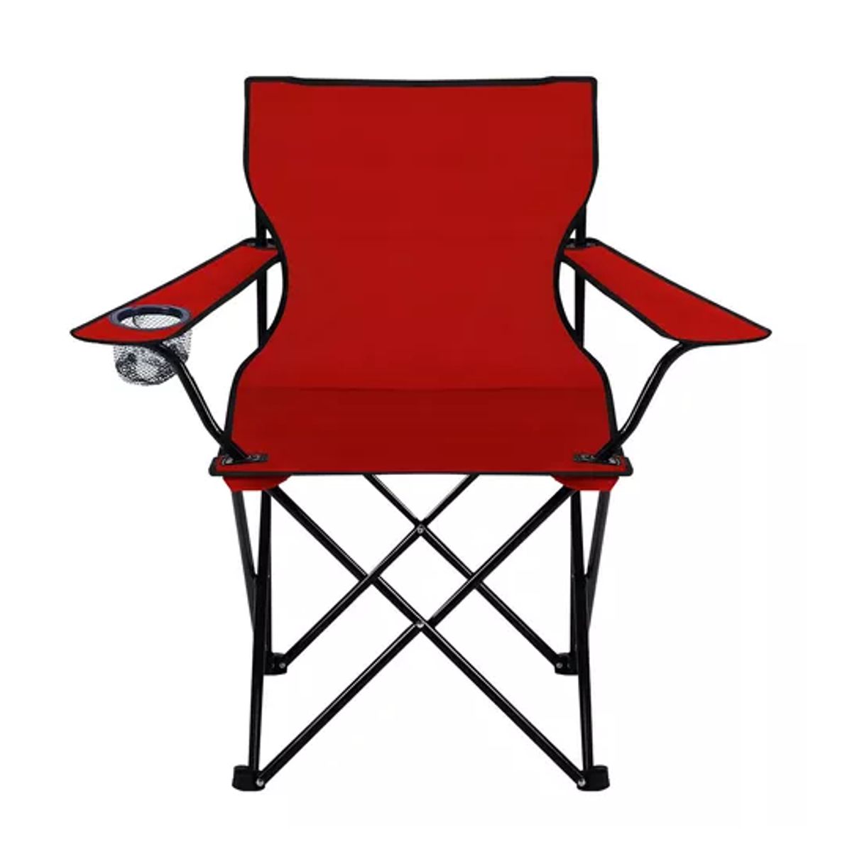 GENERICO - Silla plegable playa exterior campo camping portátil roja