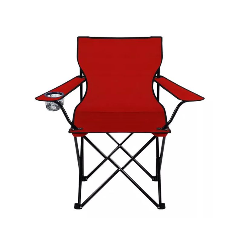 GENERICO - Silla plegable playa exterior campo camping portátil roja