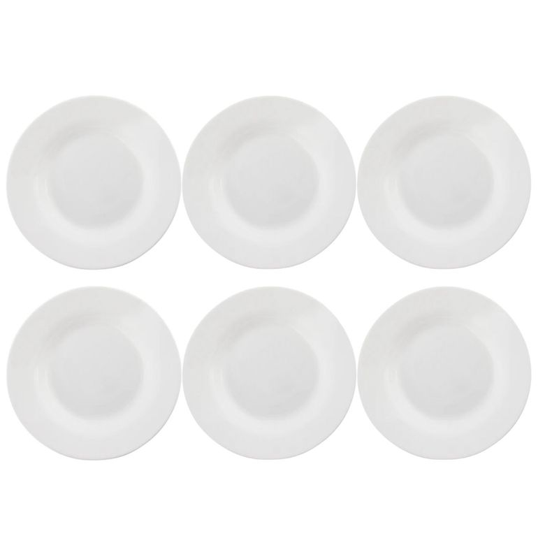 NADIR - Set 6 Plato Llano 24cm Opaline Nadir De Porcelana Templada