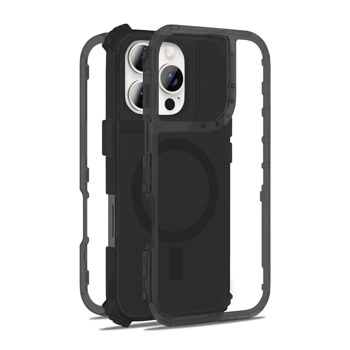KBOD - Carcasa 360 de 3 Piezas Kbod Urban Play Magnetic Para iPhone 12 y 12 Pro Negro