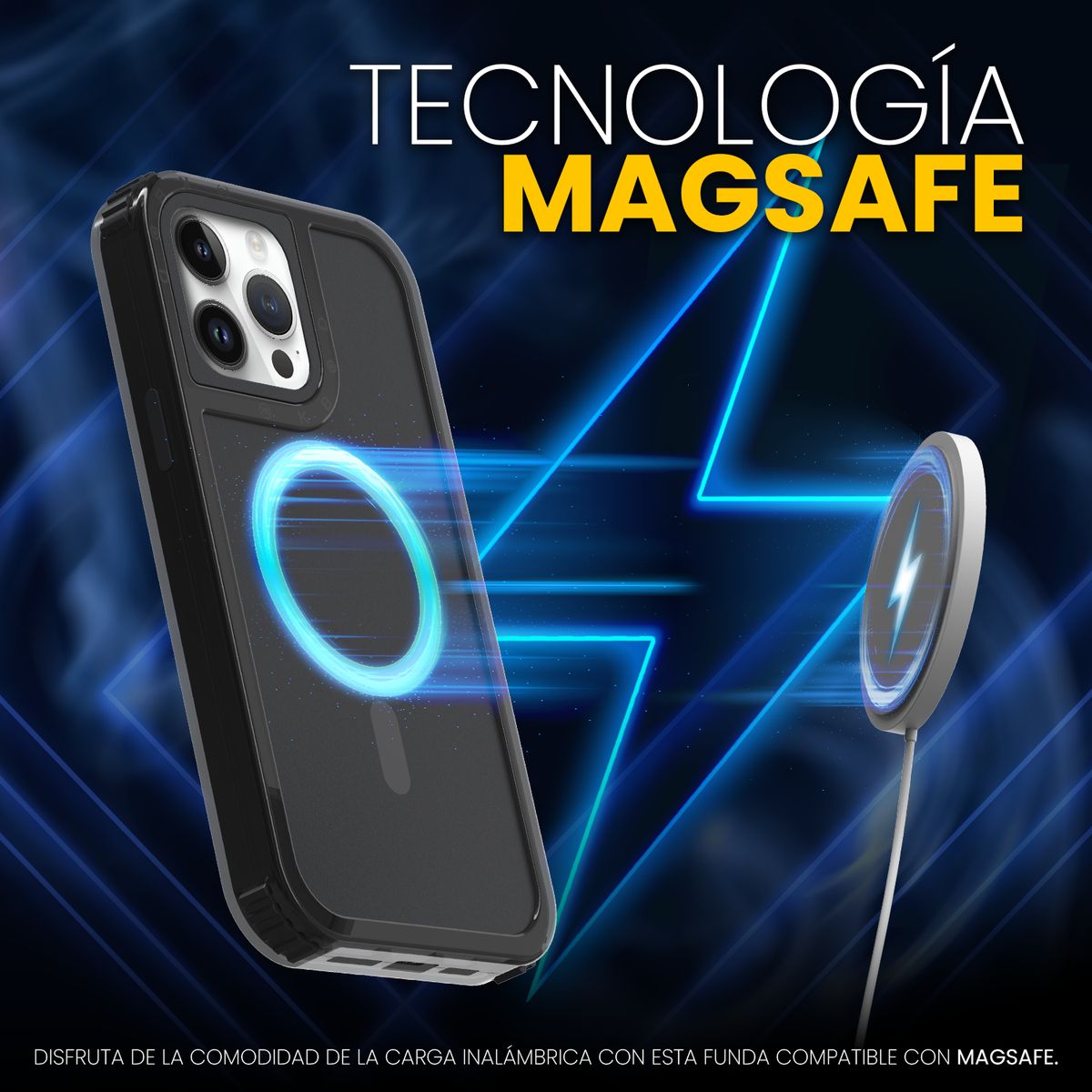 KBOD - Carcasa 360 de 3 Piezas Kbod Urban Play Magnetic Para iPhone 12 y 12 Pro Negro
