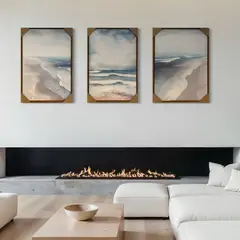 DEKAM DISEÑO - CUADRO TRIPTICO MAR ENMARCADO 70X50 CMS CU
