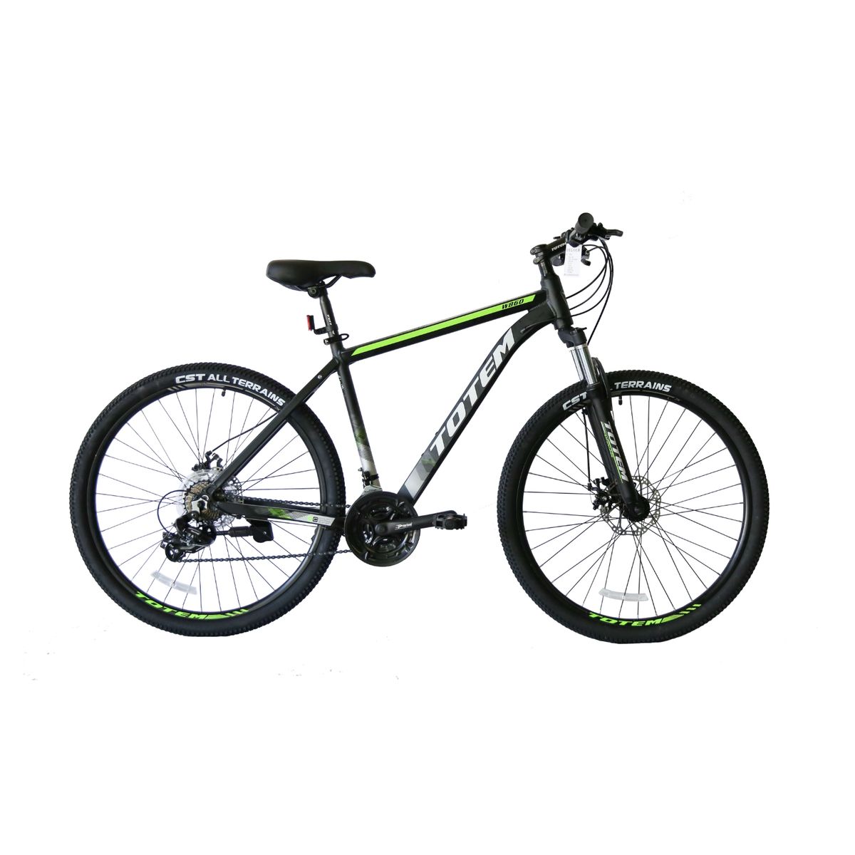 TOTEM - BICICLETA TOTEM MTB ARO 27,5X19 MOD W860 NEGRO CON VERDE