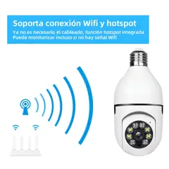 UNIVERSAL - CAMARA IP AMPOLLETA MOTORIZADA 360° CON SOQUETE E27