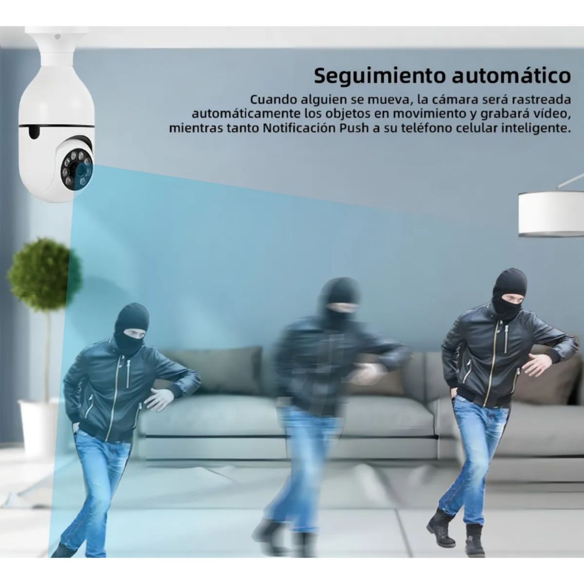 UNIVERSAL - CAMARA IP AMPOLLETA MOTORIZADA 360° CON SOQUETE E27