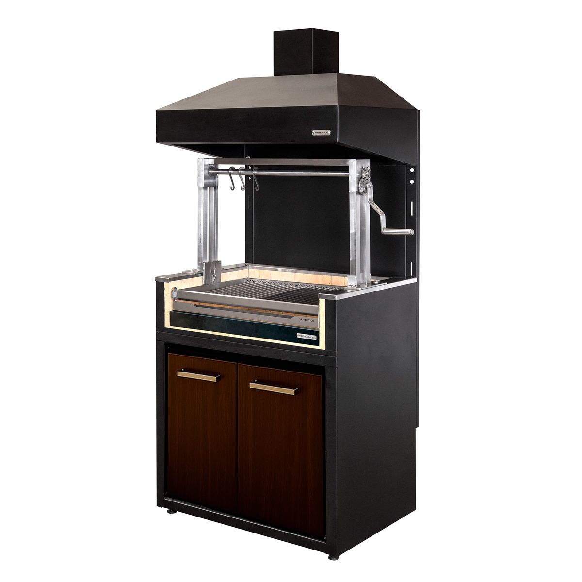 VERSATILE - Parrilla  Módulo  Carbón  900 Puertas  Termolaminado + Campana