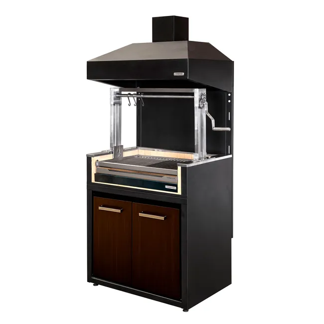 VERSATILE - Parrilla  Módulo  Carbón  900 Puertas  Termolaminado + Campana