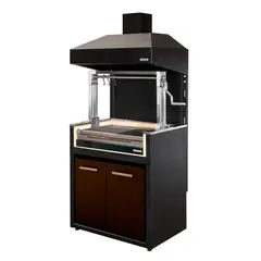 VERSATILE - Parrilla Módulo Carbón 900 Puertas Termolaminado + Campana