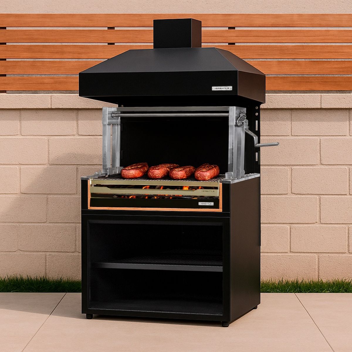 VERSATILE - Parrilla Módulo Carbón 1065 + Campana
