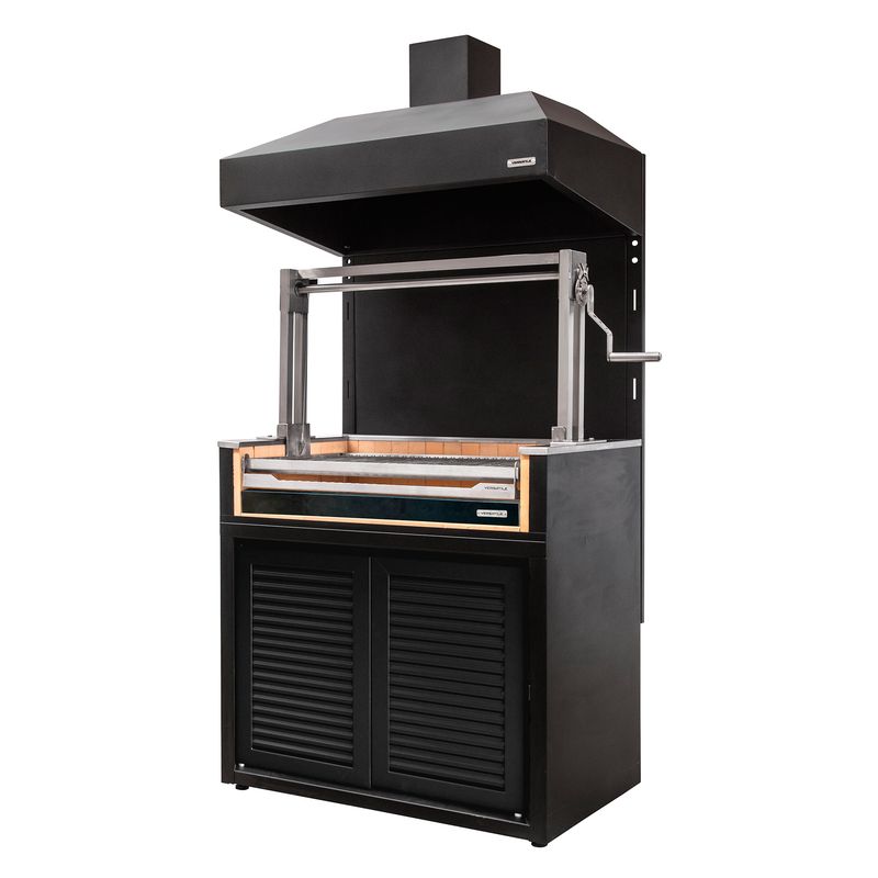 VERSATILE - Parrilla Módulo Carbón  1065 Puertas  Acero + Campana