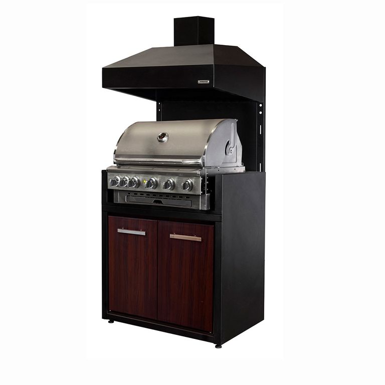 Parrilla Modulo Gas 1065 Puertas Termolaminado + Campana
