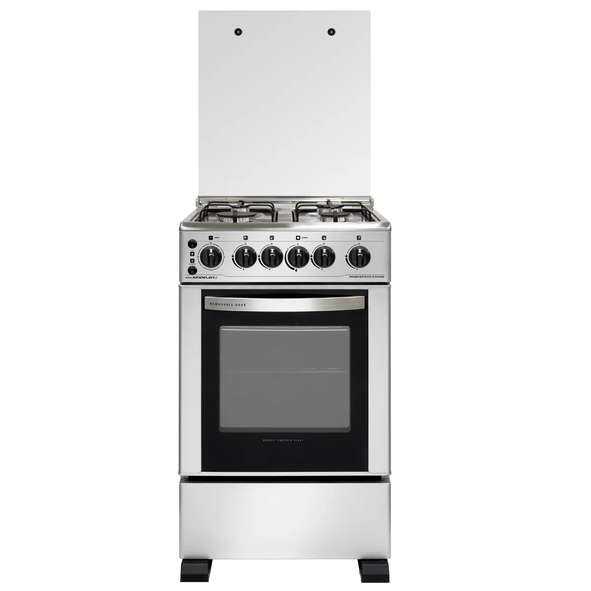 SINDELEN - Cocina a Gas 4 Quemadores Horno de 54Lt CH-5700SI Sindelen