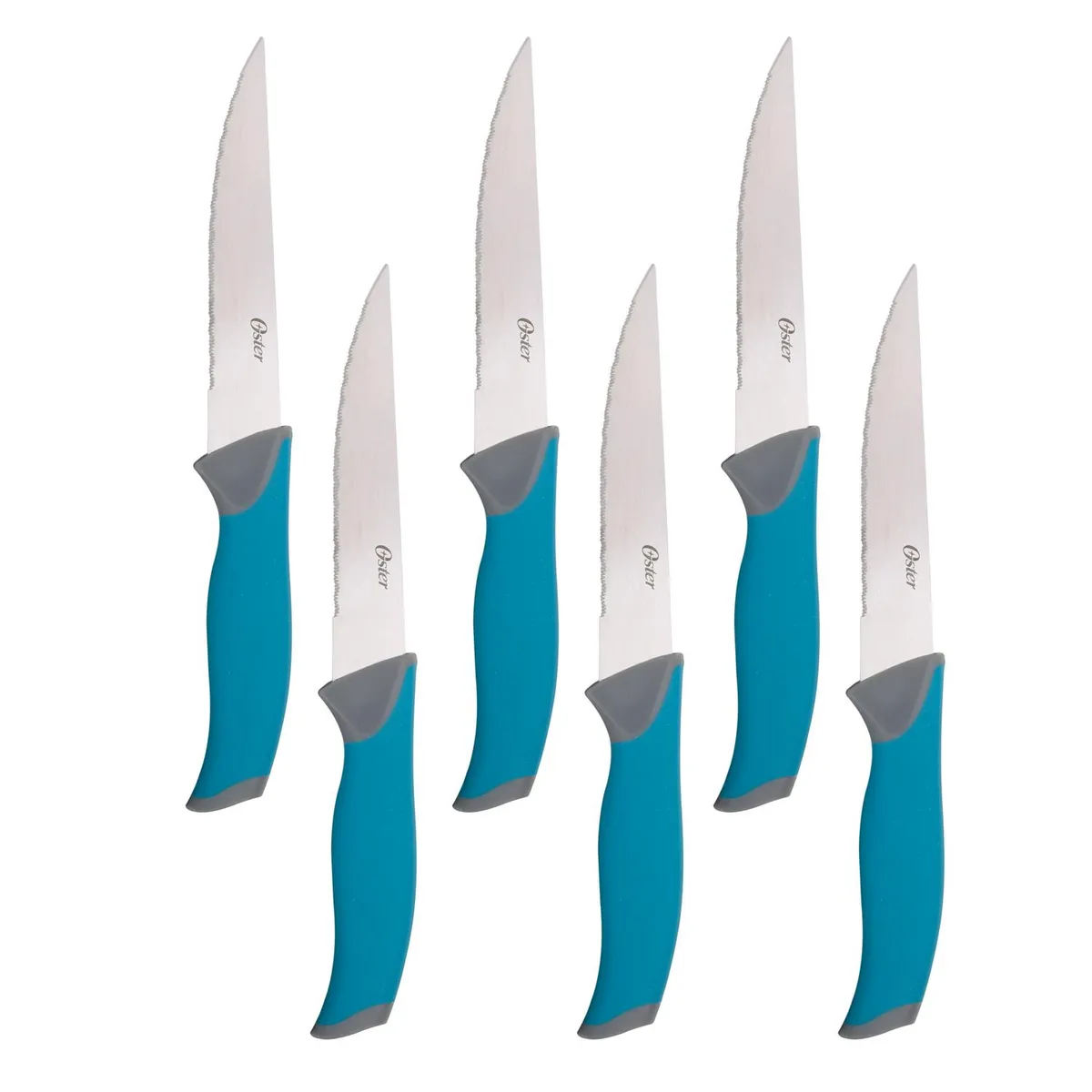 OSTER - Oster Set De Cuchillos Lindbergh Acero 14 Piezas Inox Azul