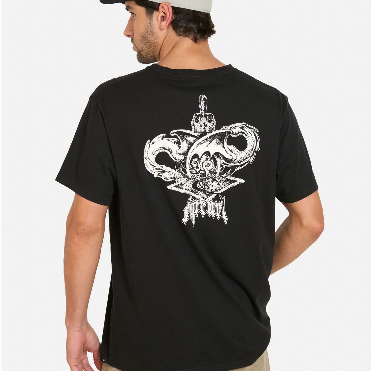 RIP CURL - Polera MC Archive Dragon Negro Hombre Rip Curl - Negro