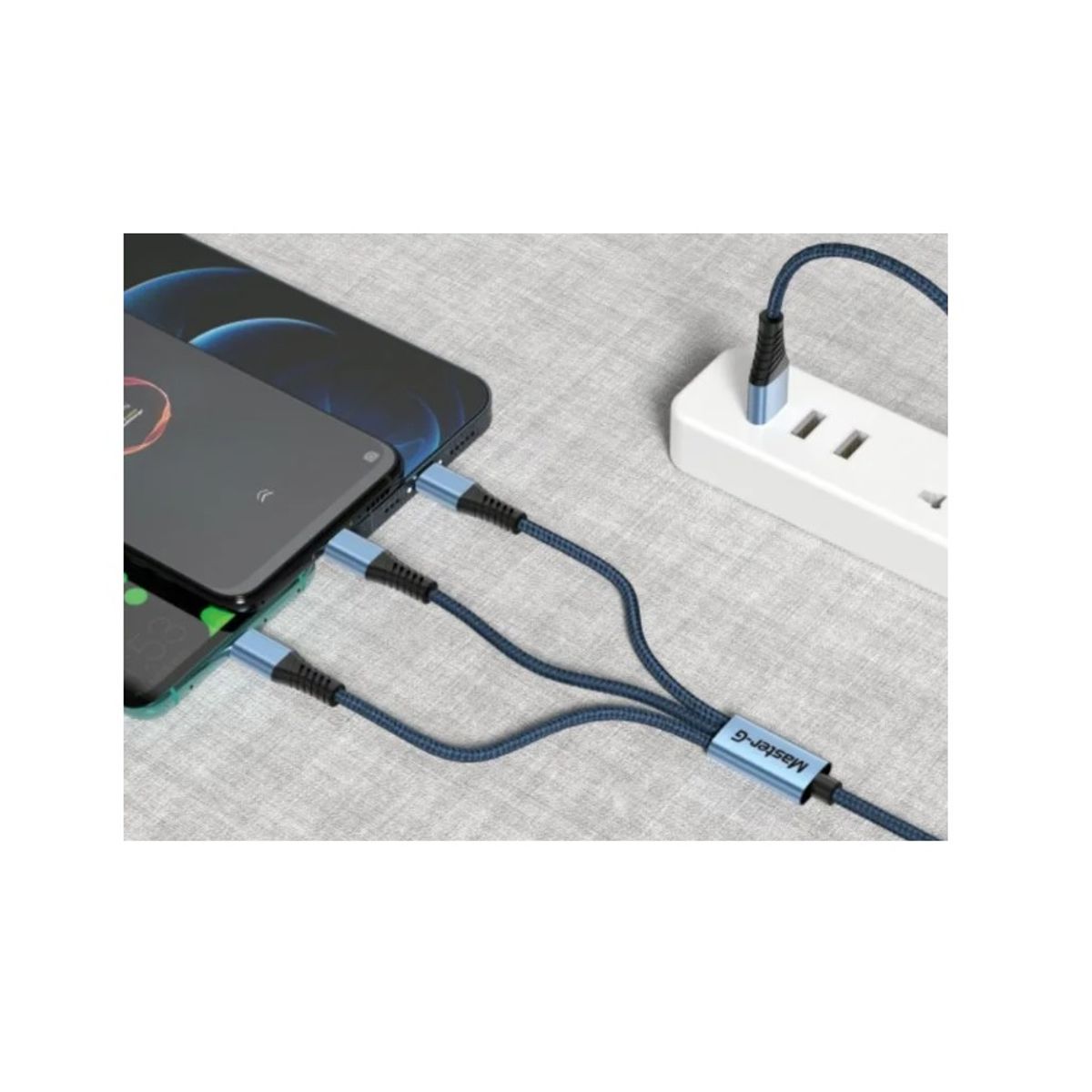 MASTER G - Cable 3 En 1 Compatible Con Iphone, Micro y Tipo C Master-G MGCA31
