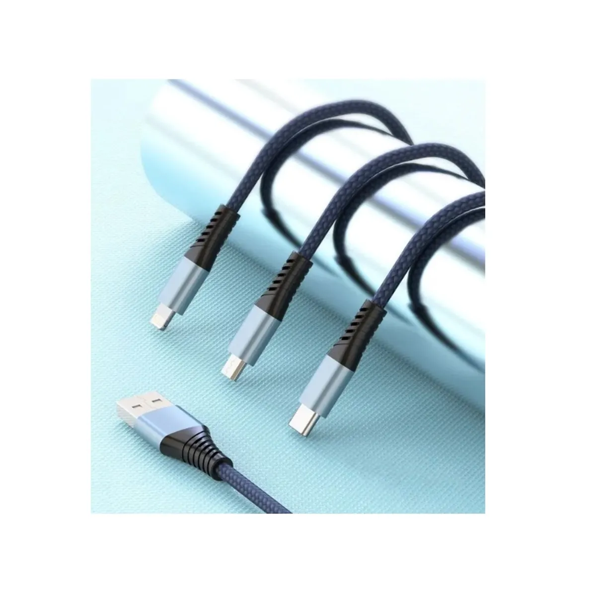 MASTER G - Cable 3 En 1 Compatible Con Iphone, Micro y Tipo C Master-G MGCA31