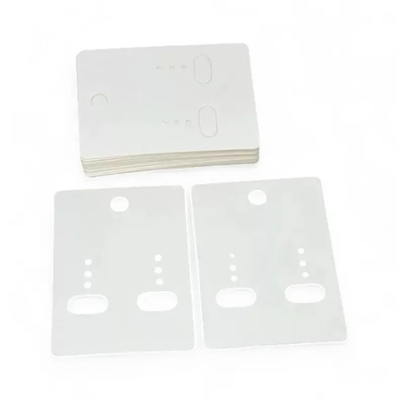 GENERICO - Pack 100 Tarjetas Cartones blanco mediano Exhibicion Aros