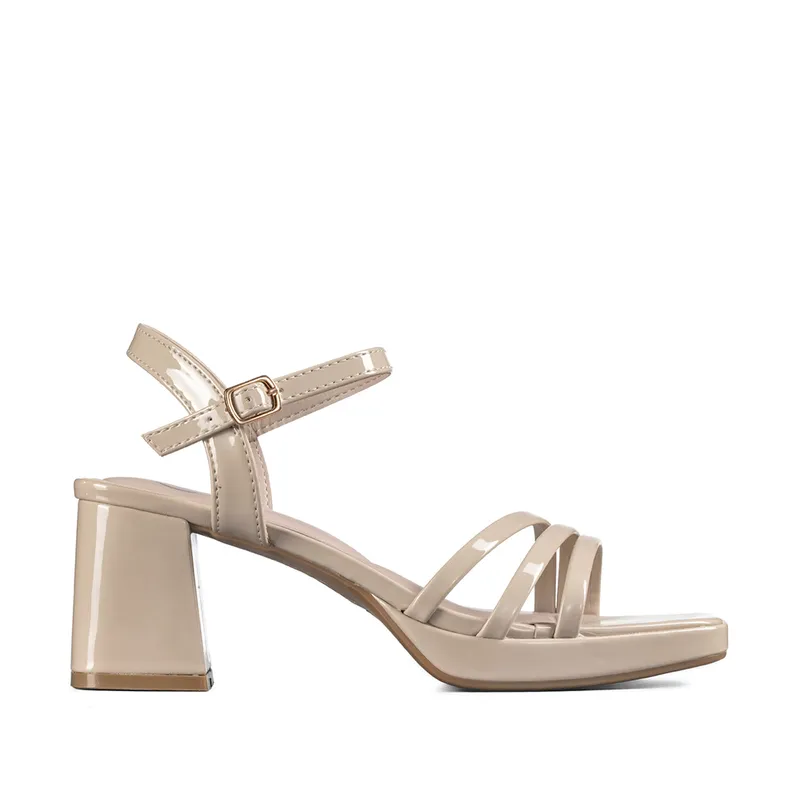WEIDE - SandaliaTaco Grueso Simil Charol Mujer Weide YOU531