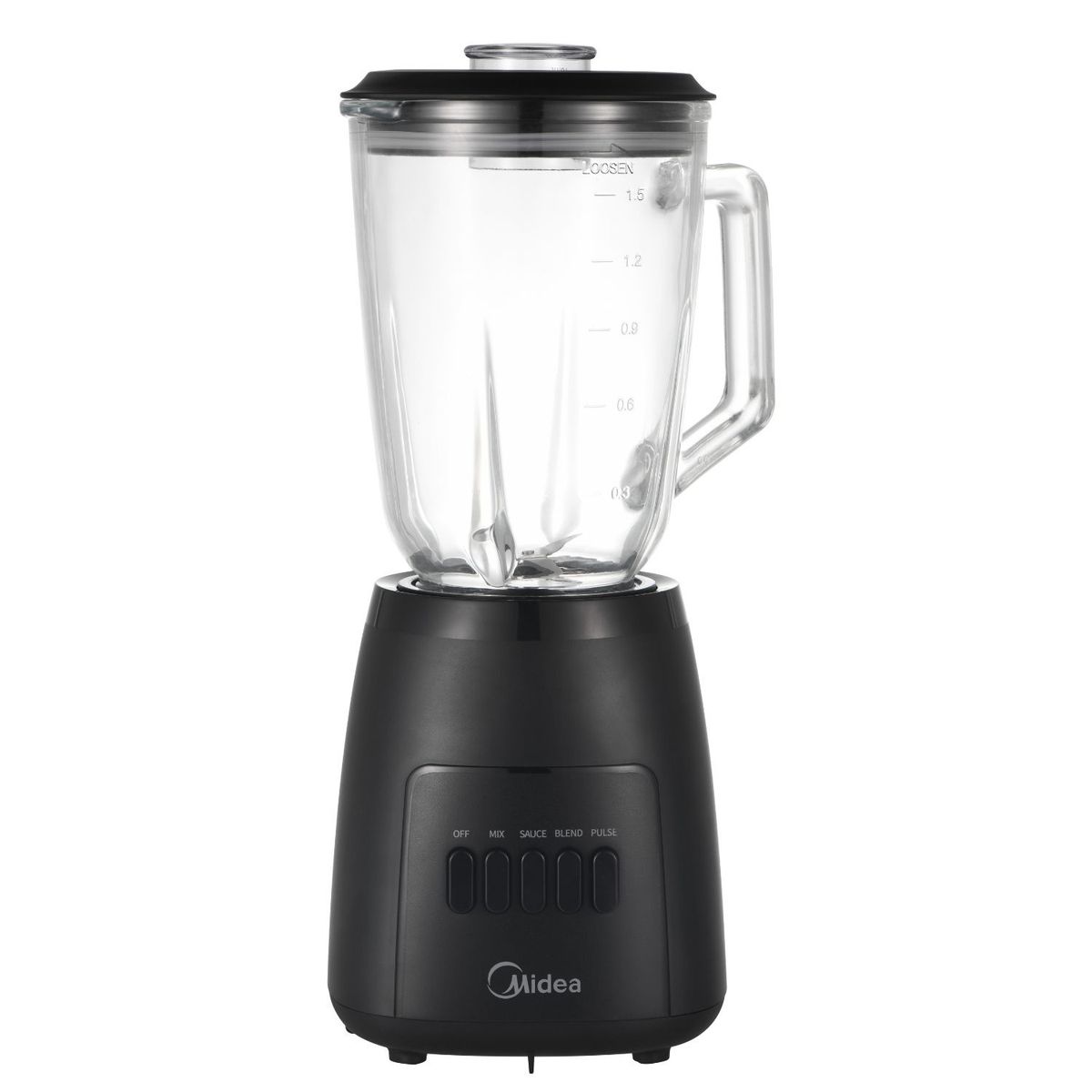 MIDEA - Licuadora de acero inoxidable negro 15lt MJ-BL6003BK Midea