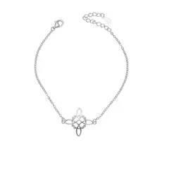 GENERICO - Pulsera Nudo De Brujas Amuleto Proteccion Plata