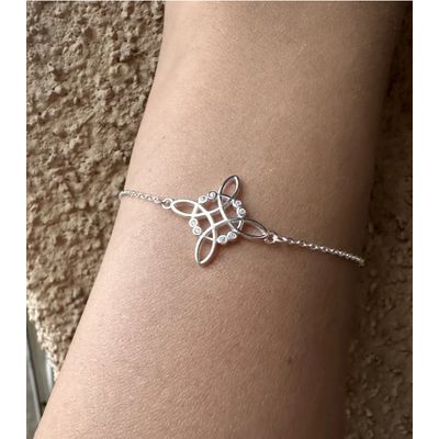 Imagen 2 del producto Pulsera Nudo De Brujas Amuleto Proteccion Plata