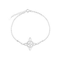 Pulsera Nudo De Brujas Amuleto Proteccion Plata