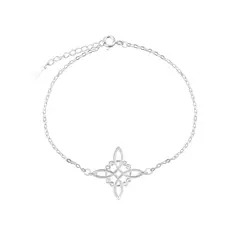 GENERICO - Pulsera Nudo De Brujas Amuleto Proteccion Plata