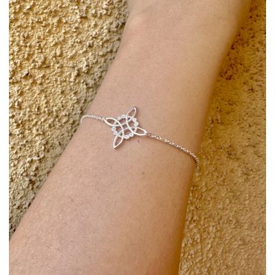 Imagen 2 del producto Pulsera Nudo De Brujas Amuleto Proteccion Plata