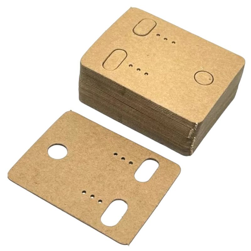 GENERICO - Pack 100 Tarjetas Cartones beige chico Exhibicion Aros