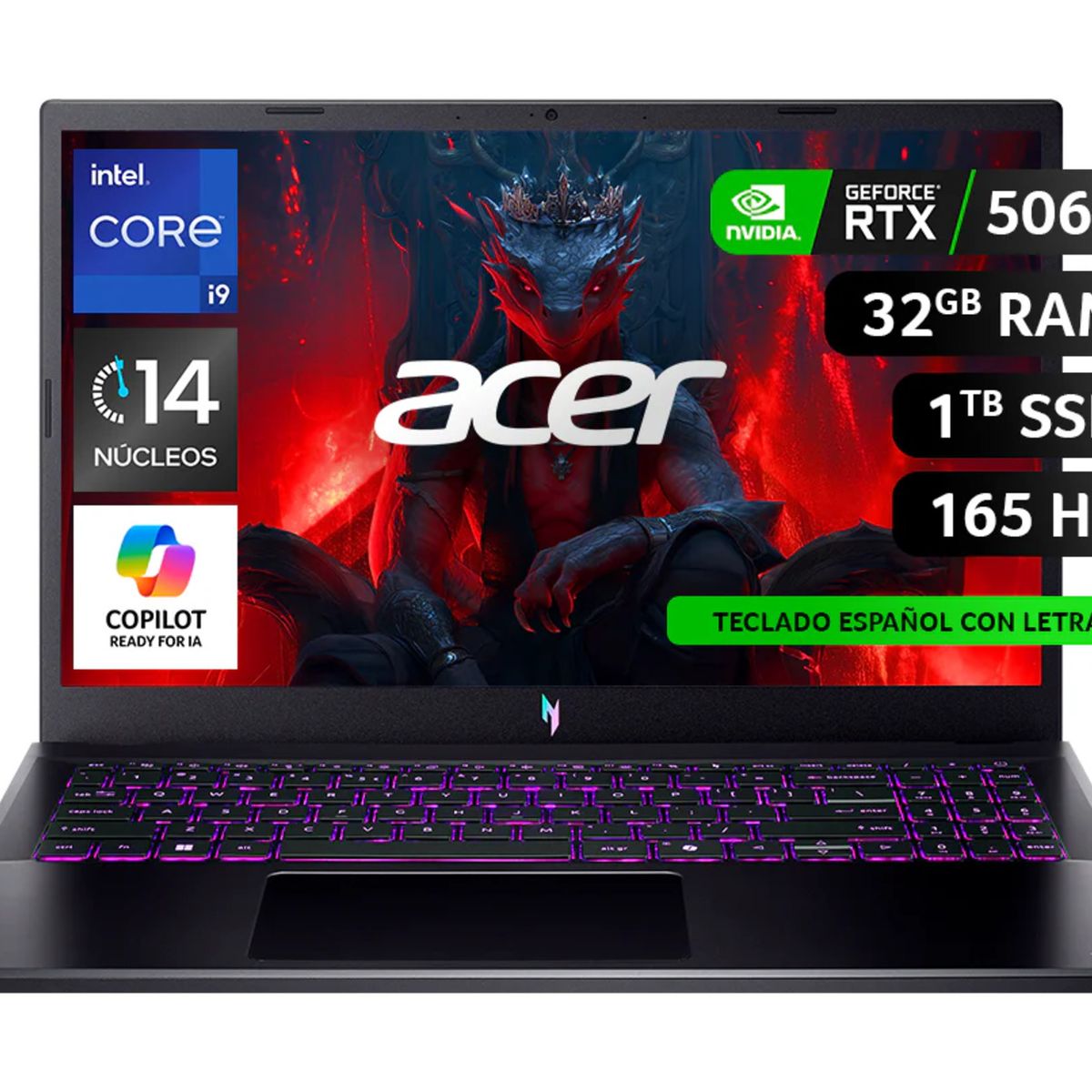 ACER - Notebook Acer V15 ANV15-52-96J3-1 / Intel Core i9 13900H /RTX 5060 /32GB RAM/1TBSSD/15,6" FHD