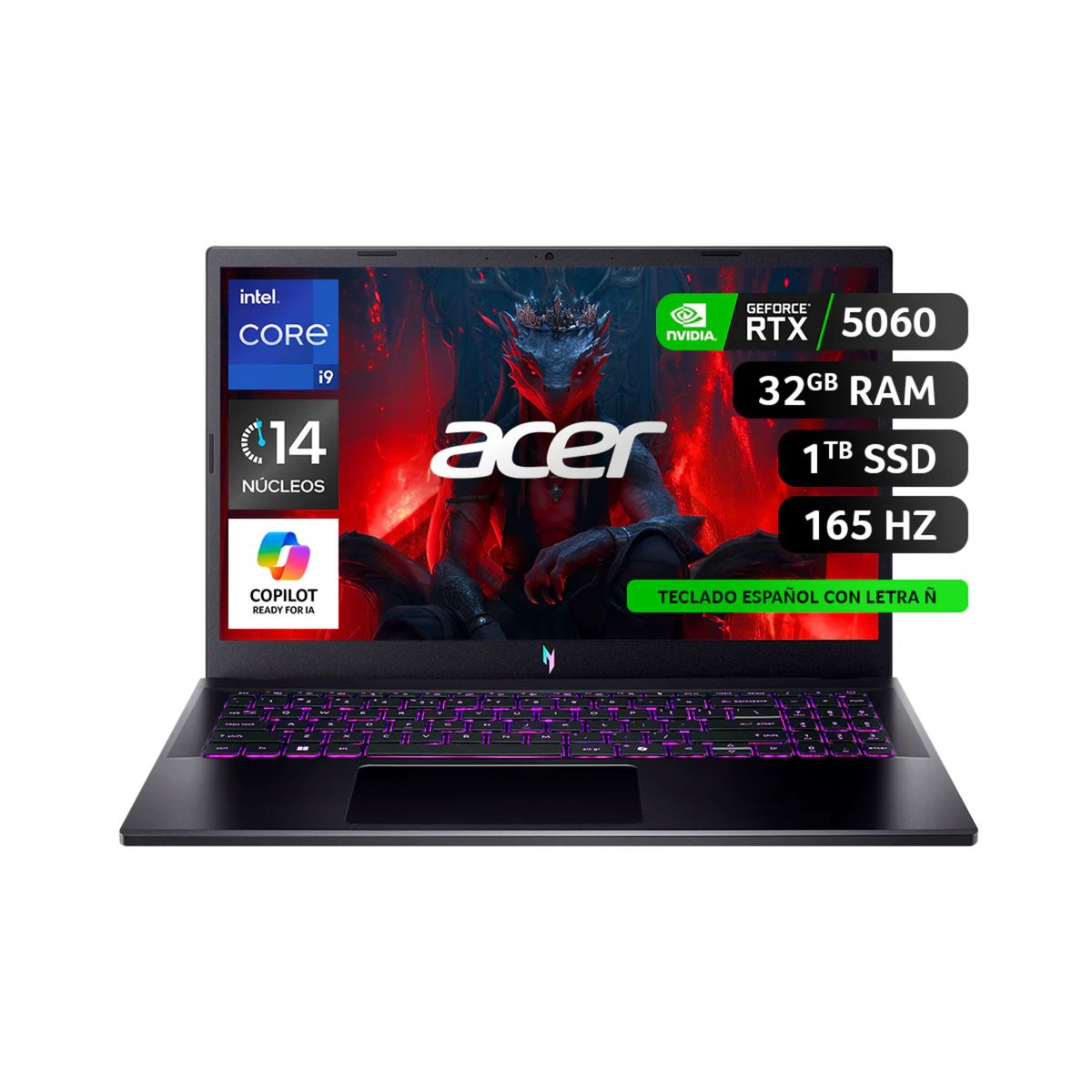 ACER - Notebook Acer V15 ANV15-52-96J3-1 / Intel Core i9 13900H /RTX 5060 /32GB RAM/1TBSSD/15,6" FHD
