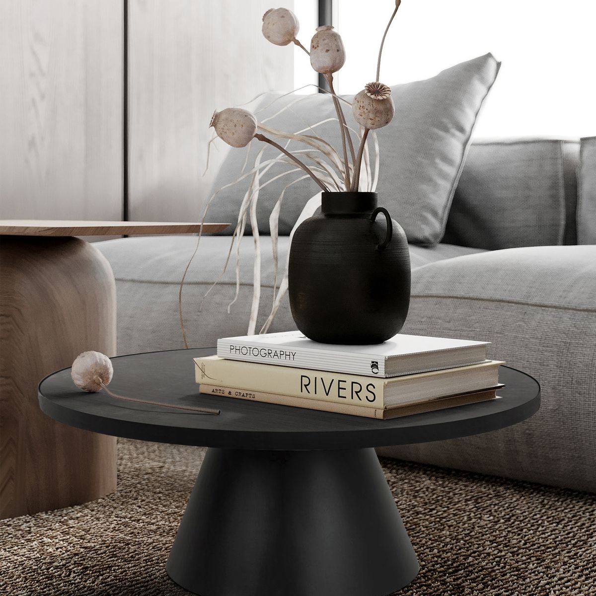 FORM DESIGN - Mesa de Centro Nura 85 Negro Form