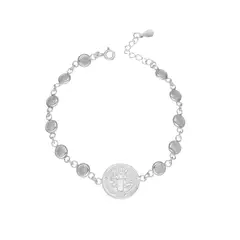 GENERICO - Pulsera San Benito Protector Plata Con Circones