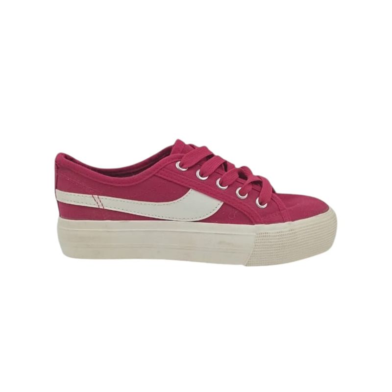 HERIEL - Zapatilla Burdeo Plataforma Mujer