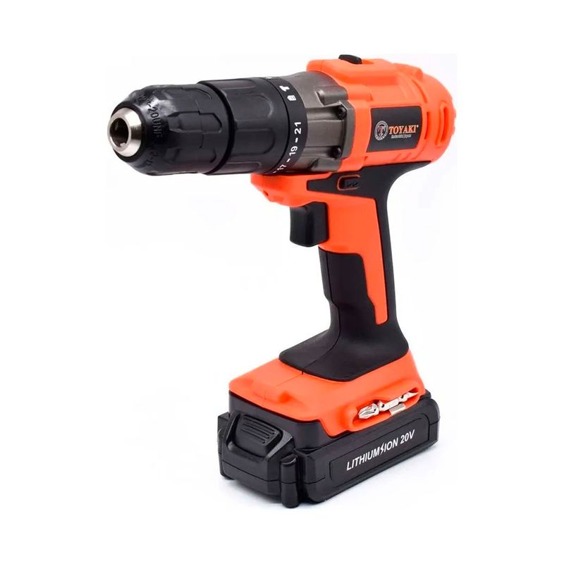 TOYAKI - Taladro Impacto Recargable 20V 13 mm con 2 Baterías y Cargador Toyaki