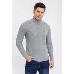 MPROPIA - Sweater Lana Hombre Cuello Subido Beatle, Excelente Calidad 118
