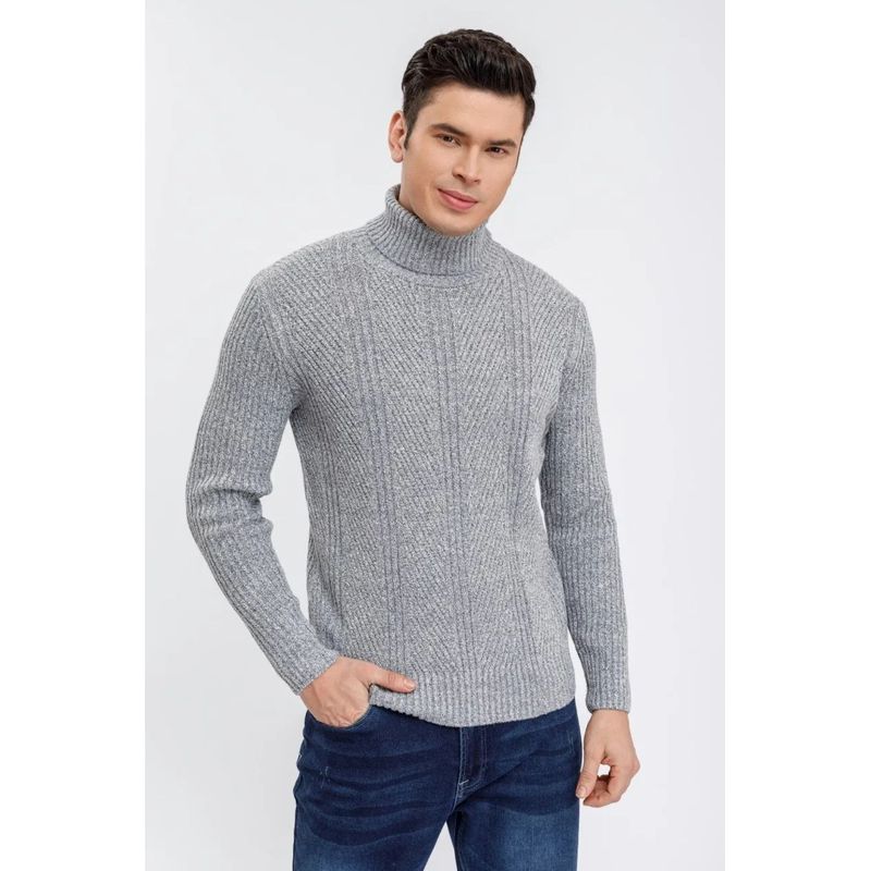 MPROPIA - Sweater Lana Hombre Cuello Subido Beatle, Excelente Calidad 118